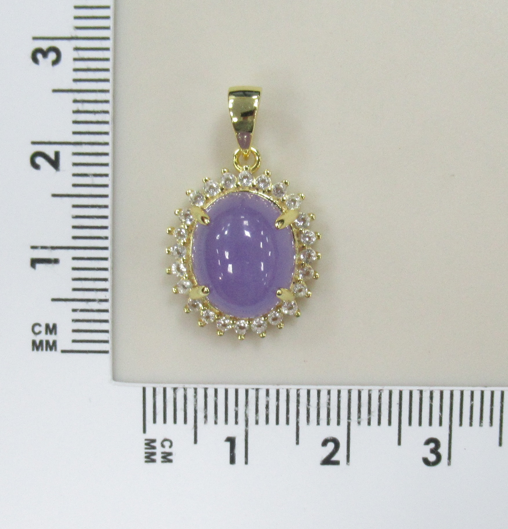 Серебряная подвеска с лавандовым жадеитом